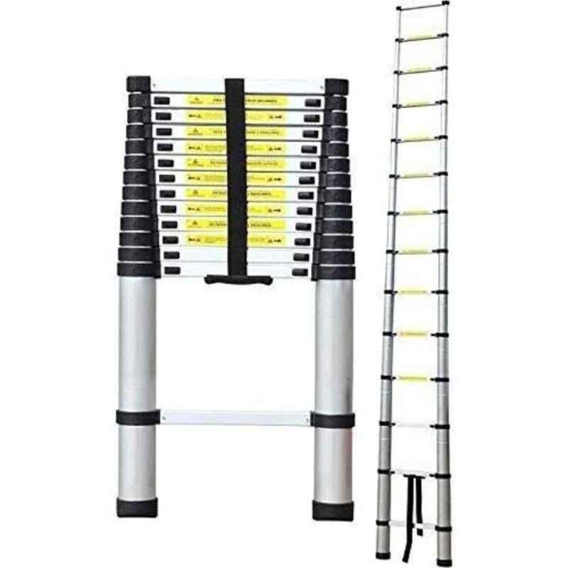 Bigapple 150kg 14 Step 4.1m Telescopic Aluminium Folding Step Ladder, BA-4.1M-TELESCOPIC