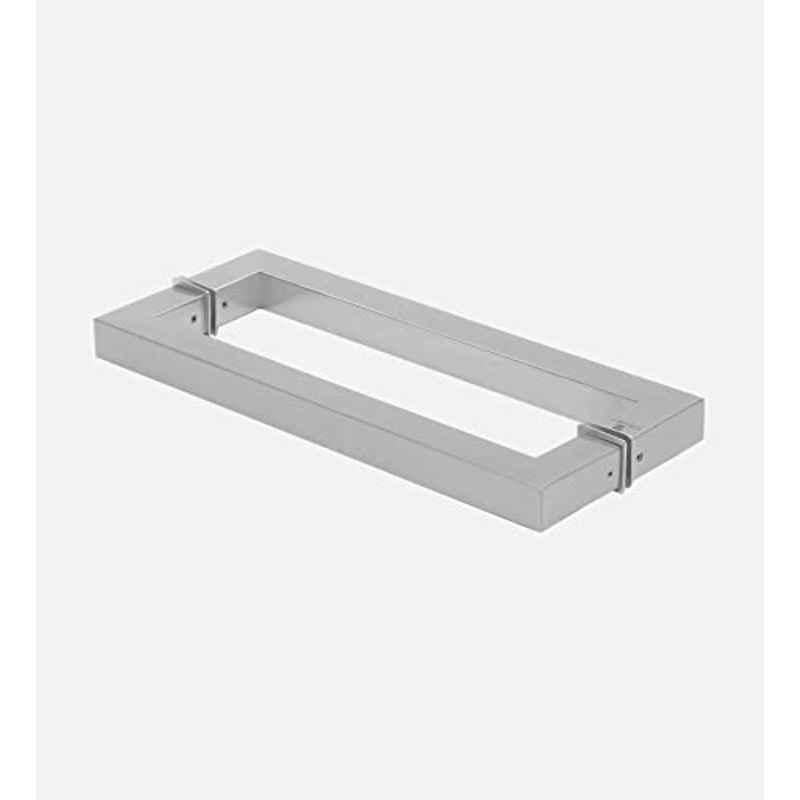 Voltizi 12 inch Stainless Steel â€ŽMatt Satin Finish Square D Type Door Handle for Glass Door