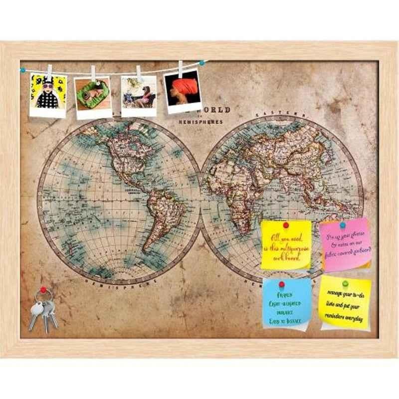 ArtzFolio 64.8x50.8x1cm Natural Brown Printed Bulletin Notice Pin Soft Board, AZSAO17727214BLB_FR_L_03_NB