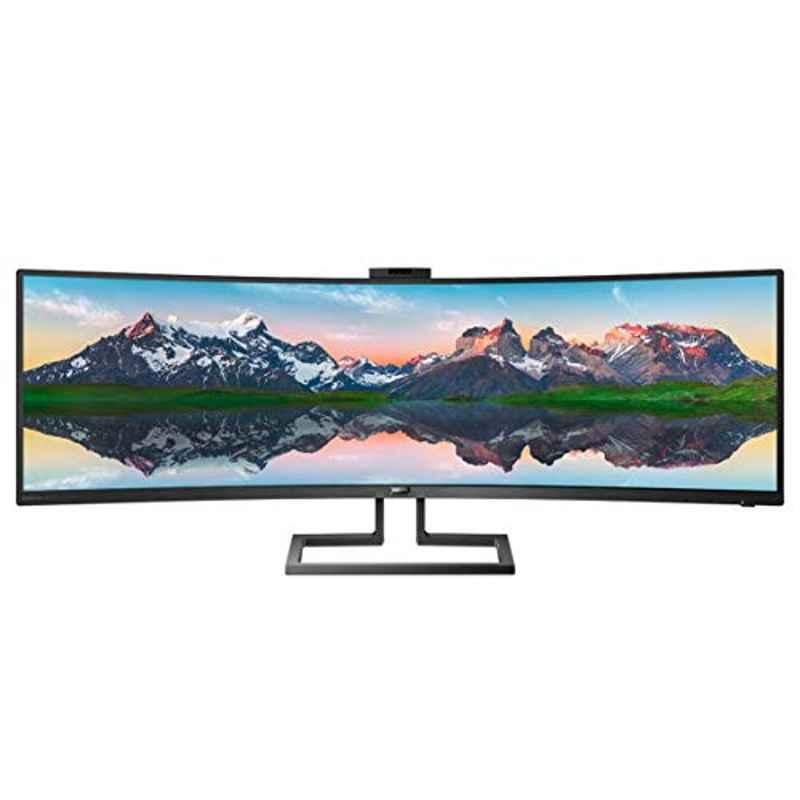 Philips Brilliance 49 inch Curved Superwide 5K Dual QHD LCD Display with Pop-Up Webcam & Windows Hello, 499P9H1/75