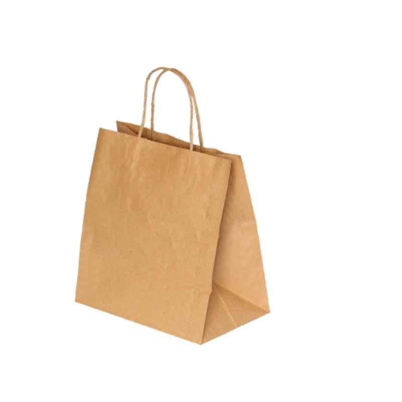 Dutta Enterprise 9x6x10 inch Brown Kraft Paper Bag , 0002 (Pack of 100)