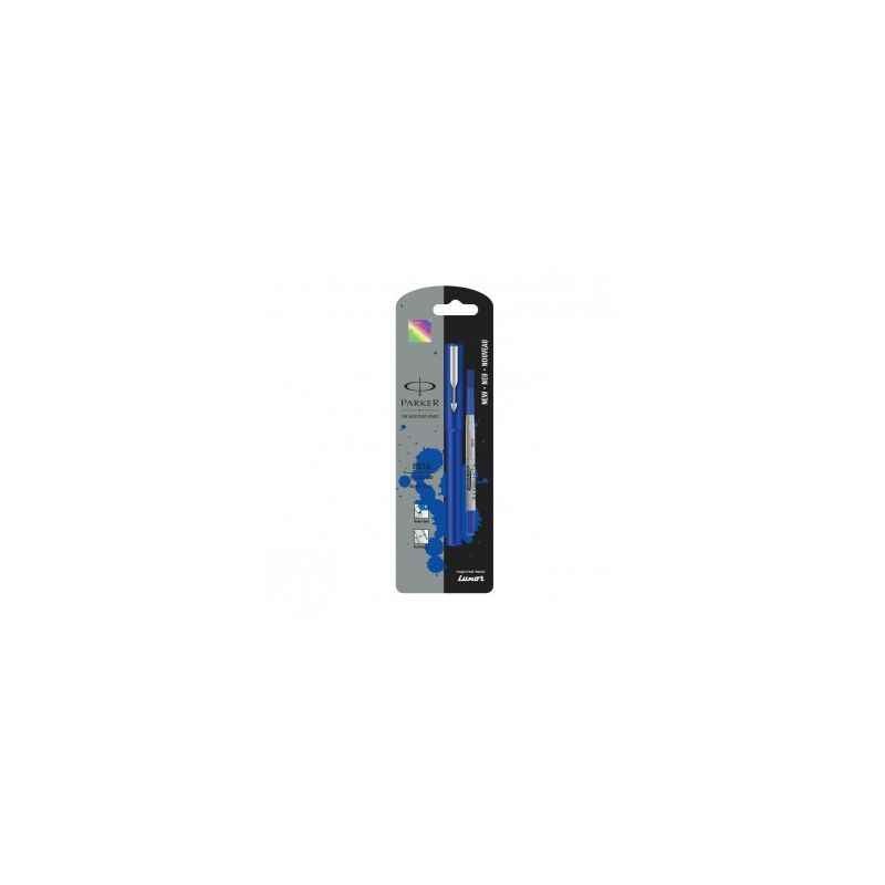 Parker Beta Standard Chrome Trim Blue Roller Ball Pen, 9000023196