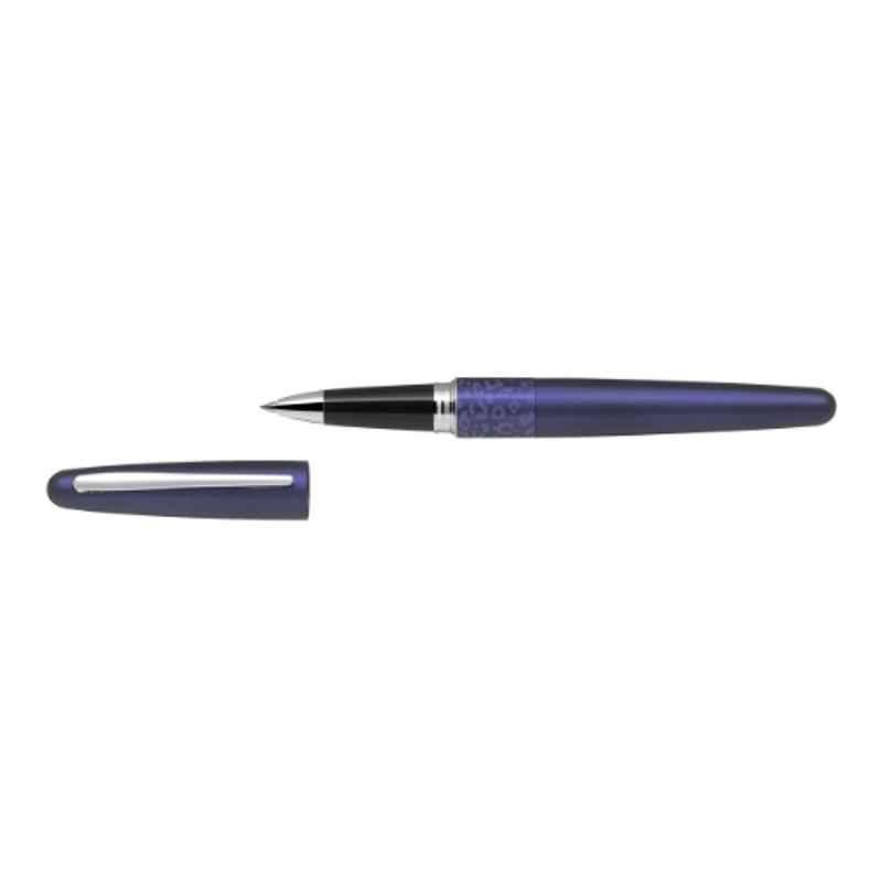 Pilot 07 BK MR2 0.7mm Stainless Steel & Brass Black Fine Leopard Roller Ball Pen, 120 L (Pack of 10)