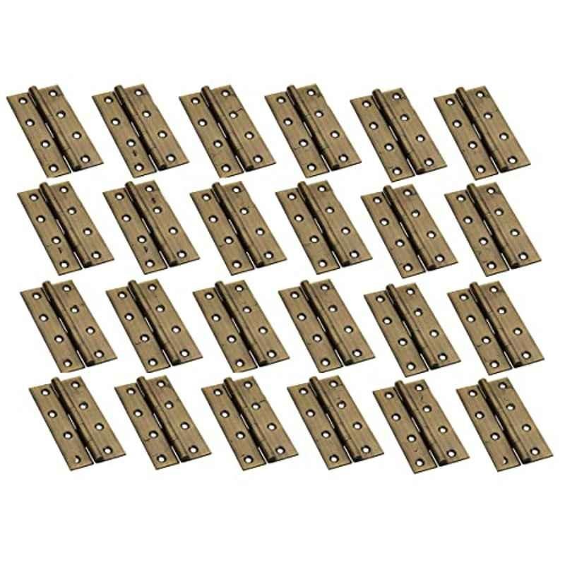 Jovial Lacier 3 inch 16G Stainless Steel Antique Brass Door & Window Butt Hinges (Pack of 24)