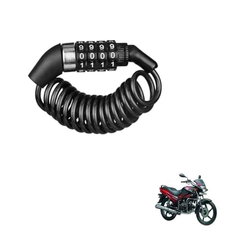 Kozdiko Plastic Black Resettable Password Multi-Use Cable Lock for Hero Glamour