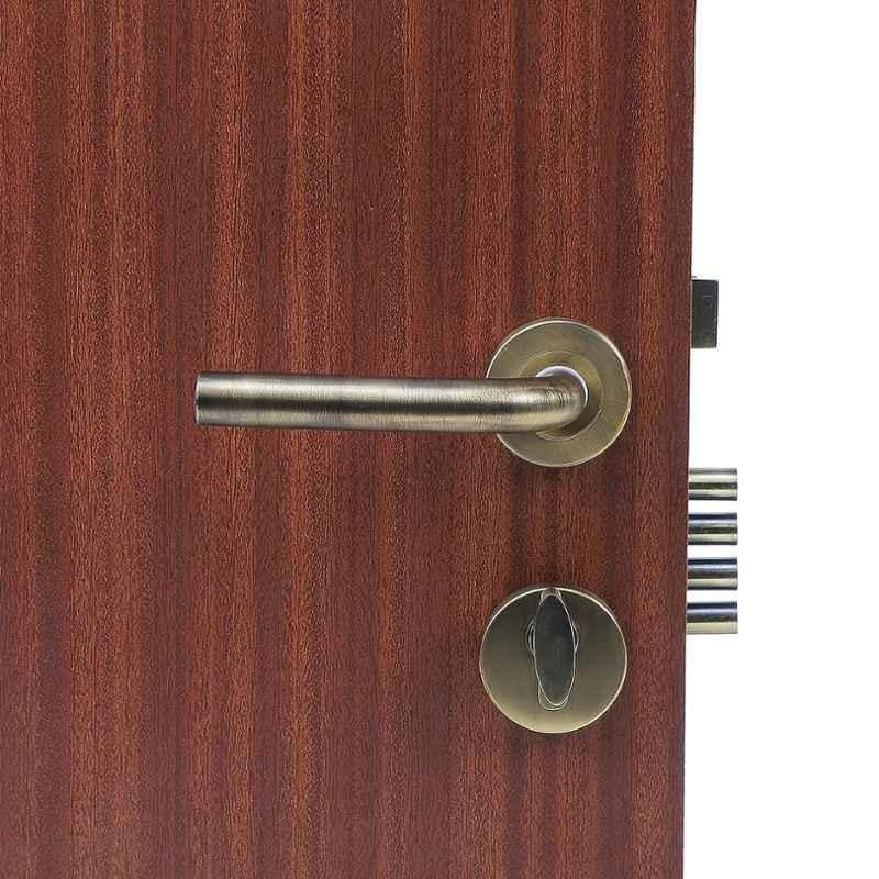 Handle Waala Rose LB-1106 60mm Stainless Steel Antique Brass Finish One Side Key Mortise Door Lock Set
