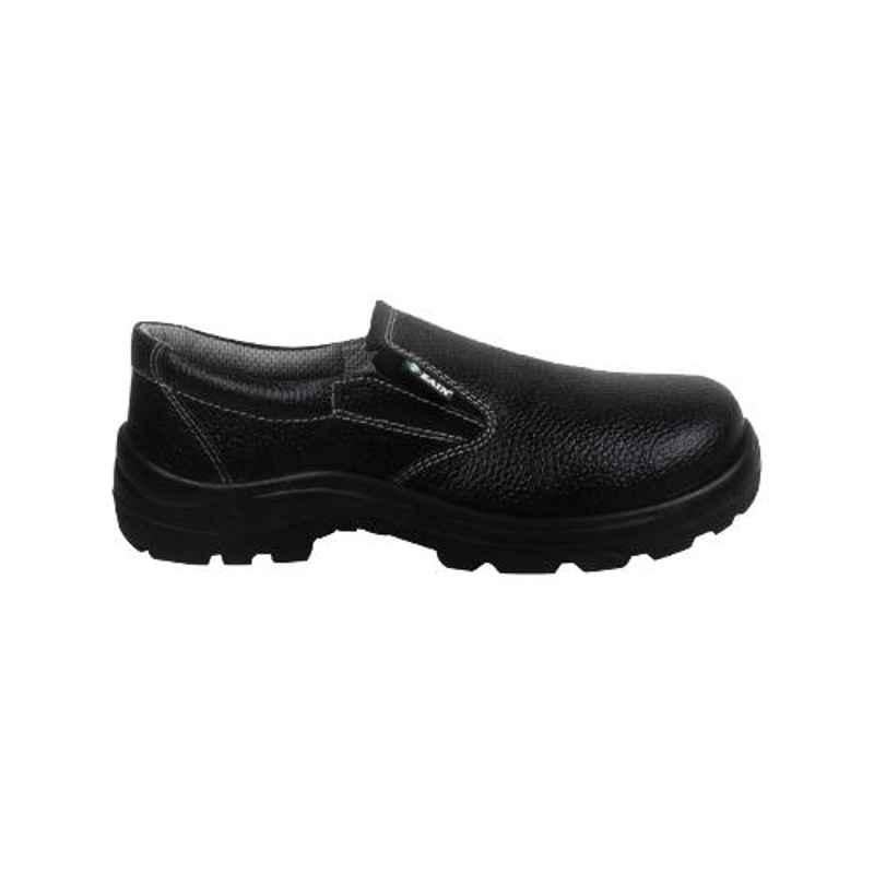 Zain ZM-08 Leather Steel Toe Black Work Safety Shoes, 82337, Size: 10