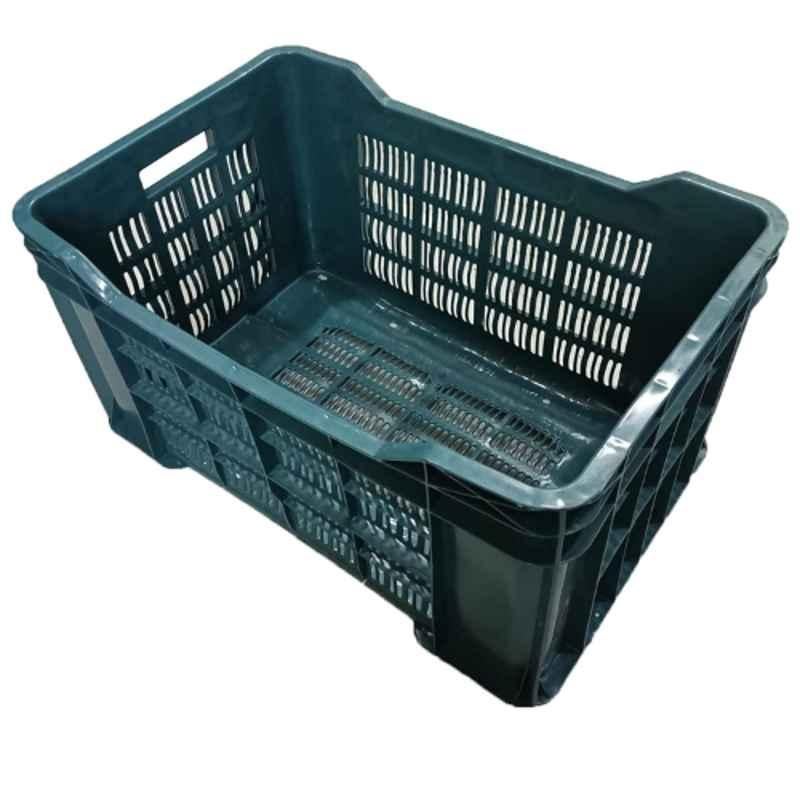 Xela 013 54x35x28cm Plastic Green Multipurpose Heavy Duty Portable Crate