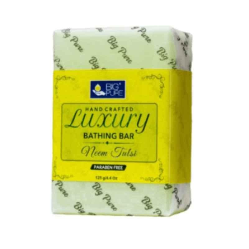 Big Pure 125g Neem Tulsi Paraben Free Hand Crafted Luxury Bathing Bar
