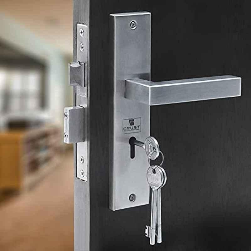 Voltizi Stainless Steel Brass Antique Finish 6 Lever Double Stage Mortise Door Lock Set with 3 Keys, LB201