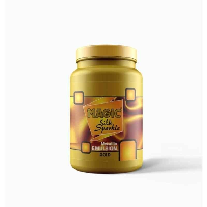 Magic Paints Silk Sparkle 500ml Gold Metallic Emulsion Acrylic Paint