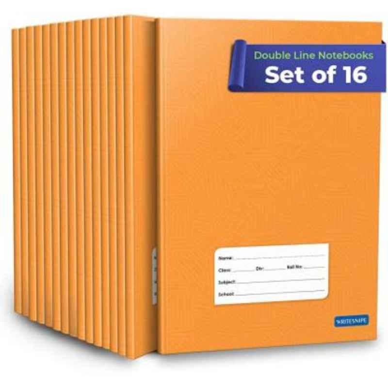 Target Publications A5 176 Pages Brown Ruled Double Line Notebook (Pack of 16)