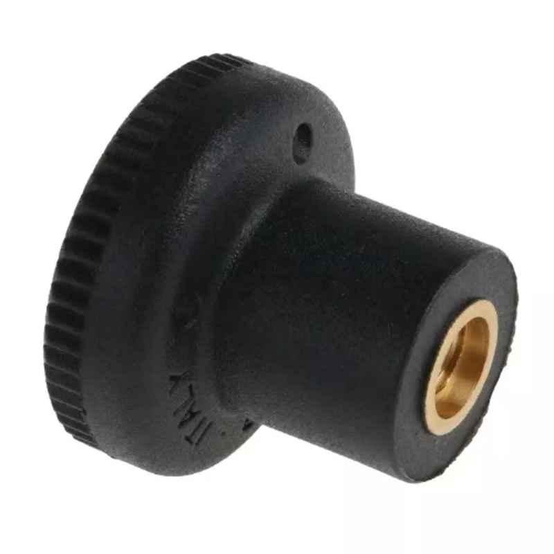 RS Pro M5 Black Knurled Clamping Knob, 4488836