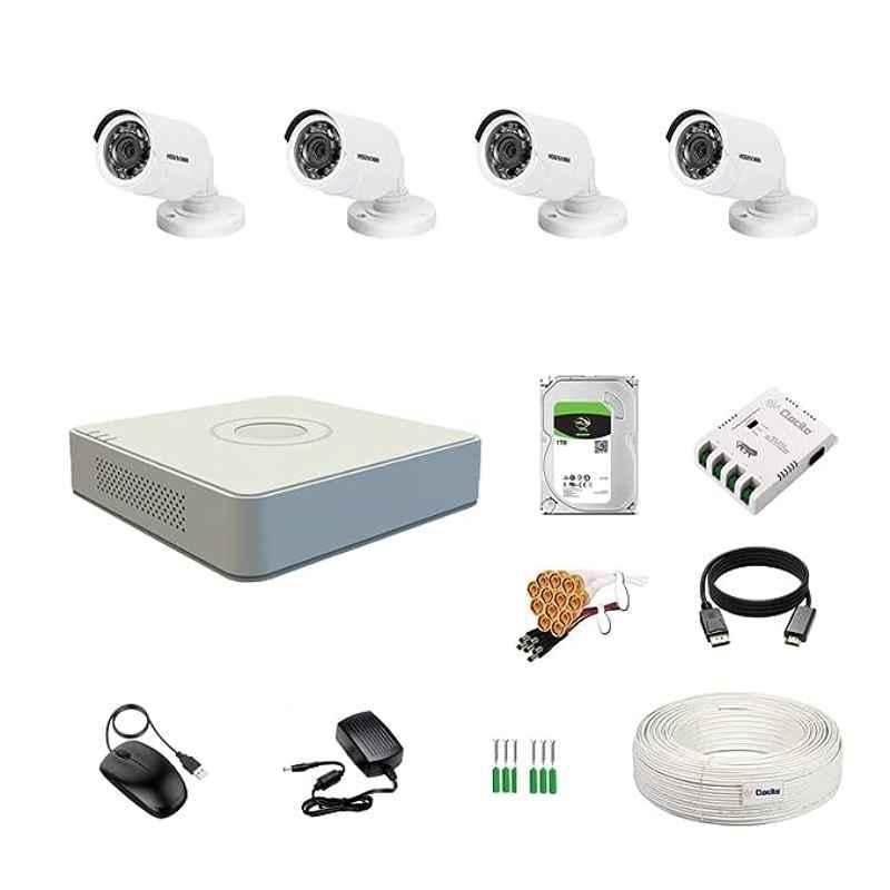 Hikvision 2MP 1TB HDD 4 Channel DVR Day & Night CCTV Camera Kit with 4 Pcs Bullet Camera