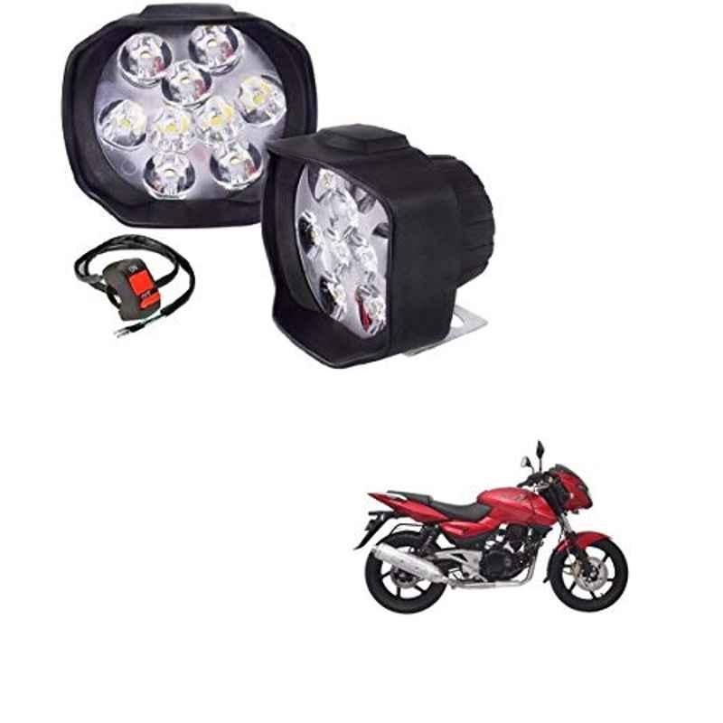 Kozdiko 2 Pcs Sheen 15W 9 LED 6000k Transformer Bumble Bee Style LED Fog Light Set for Bajaj Pulsar 150, koz_81377