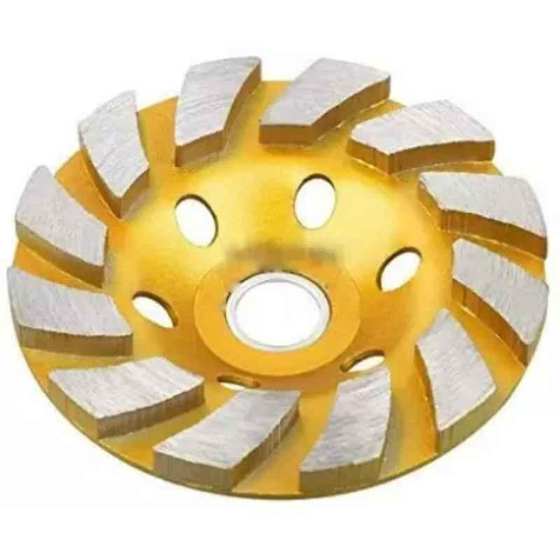 MAF 100mm Gold Turbo Rim Segmented Diamond Cup Angle Grinder Wheel (Pack of 4)