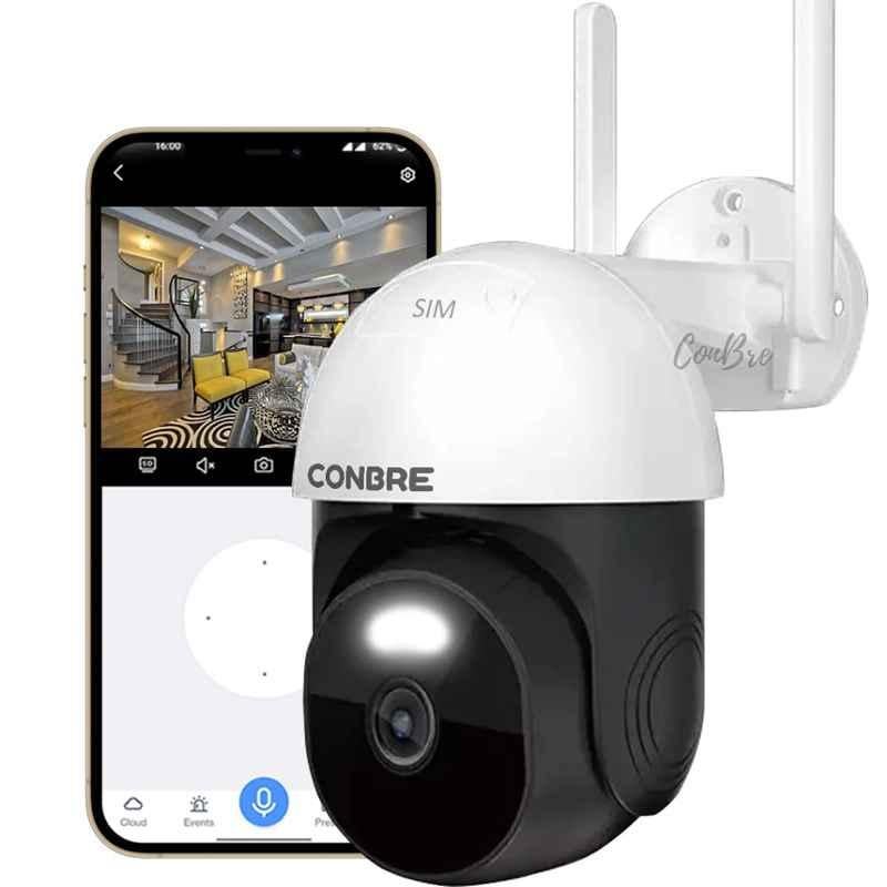 Conbre Cruizer 3MP 1080p 4G Sim Based PTZ IP Security Camera