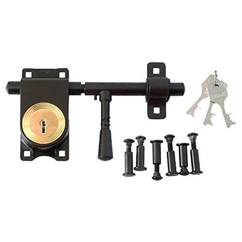 Smart Shophar 8 Inch 3 Keys & 6 Bolt Link Rod Lock Brown Aldrop, L08-LRLS-08