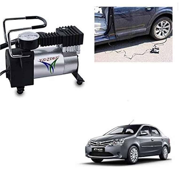 Kozdiko 12V DC Heavy Duty Metal Tyre Inflator for Toyota Etios, Tyre_Inflator_D19