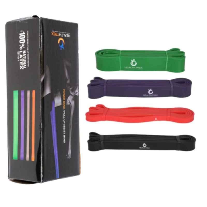 Healthtrek 4 Pcs Power Resistance Band Set for Exercise, 2023PBS4