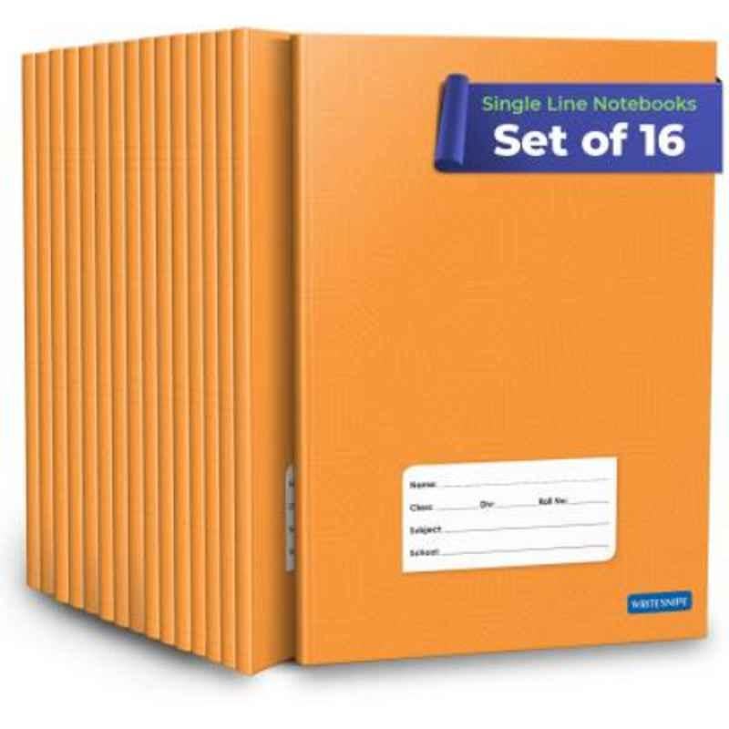 Target Publications Regular 176 Pages Brown Ruled Single Line Notebook (Pack of 16)