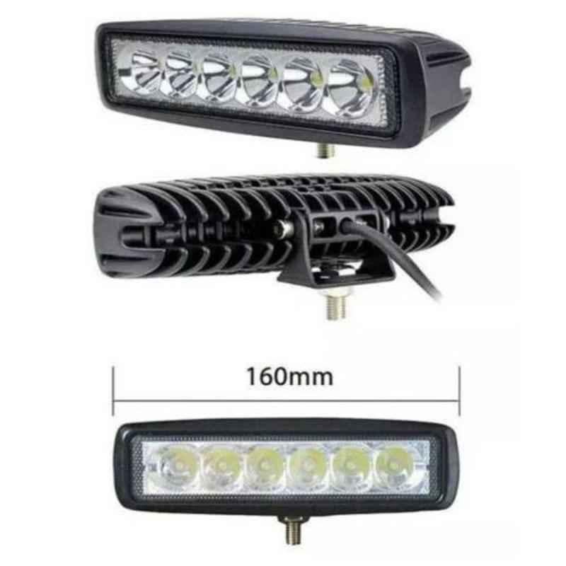 Delhi Deals 6 LED Fog Light IP67 Waterproof Flood Bar