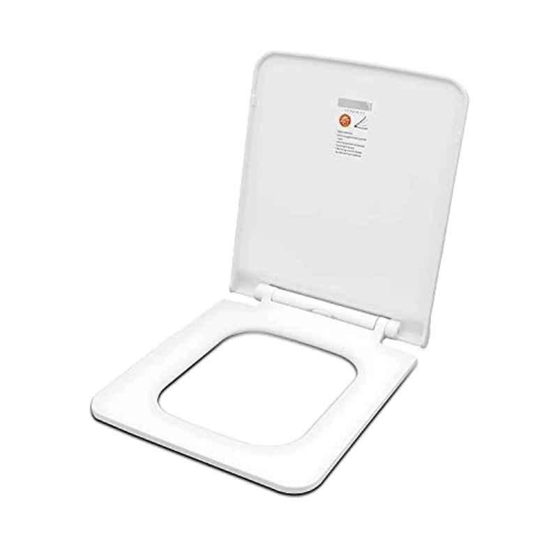Elegant Casa 46x35cm White Sleek Design Soft-Closing PP Toilet Seat Cover, A-21
