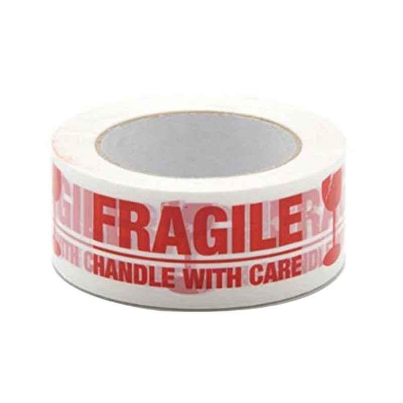 Veeshna Polypack 65m 2 inch 42 Micron Handle with Care Fragile Printed Tape, Fragile 01