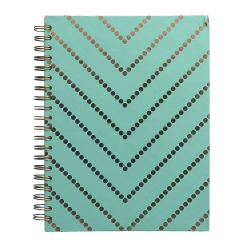 Navneet Youva 300 Pages Green Wiro Bound 5 Subject Notebook with Free Pen, 21492