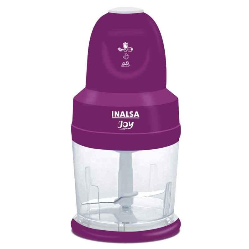 Inalsa Joy 250W 850ml White & Purple Copper Motor Electric Chopper with 1.3m Cord