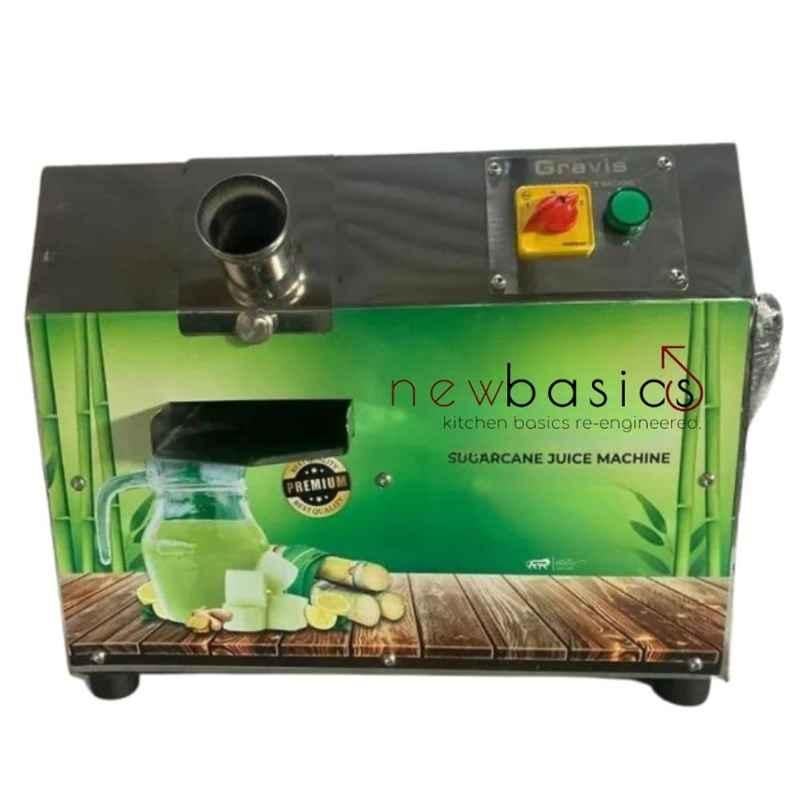 newBasics 0.5 HP 400W Stainless Steel Single Phase Table Top Sugarcane Juice Machine
