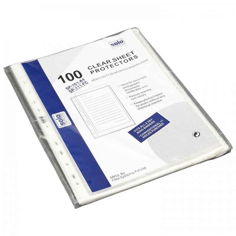 Solo A4 Transparent Regular Sheet Protector, SP 101 (Pack of 1500)