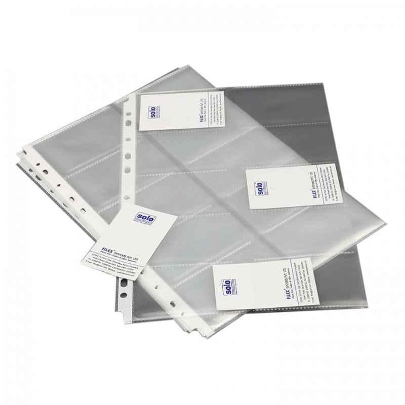Solo A4 Grey Business Card Holder Sheet, BC810 (Pack of 400)