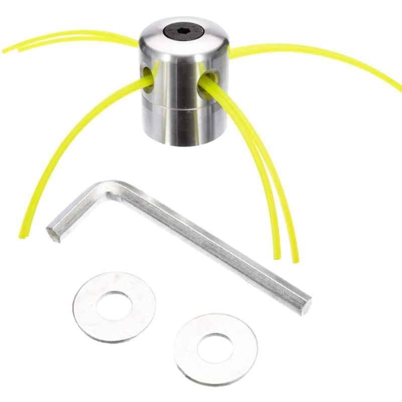 Farmo Tools 5x4.5 cm Aluminium Trimmer Head with 4 Lines Set for 2 Strokes Brush Cutter, FTA0012