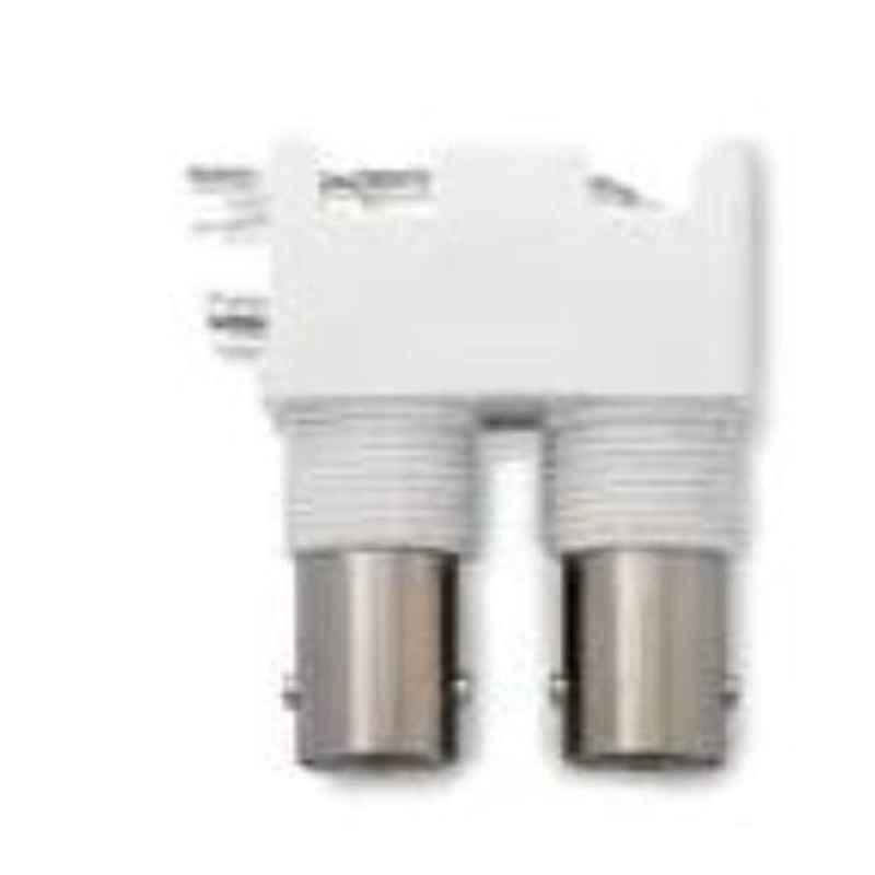 Pomona 6718 White BNC Female Dual Right Angle Circuit Board Mount Connector, 2067171