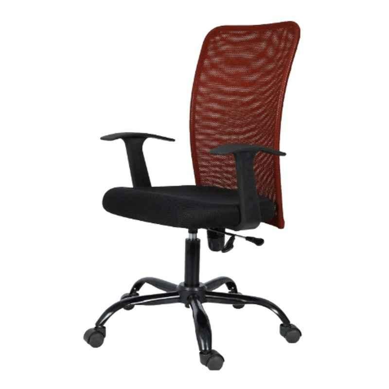 Heikin Sigma Breathable Mesh Maroon xxlarge Back Ergonomic Office Chair for Work from Home & Study, HE-00101