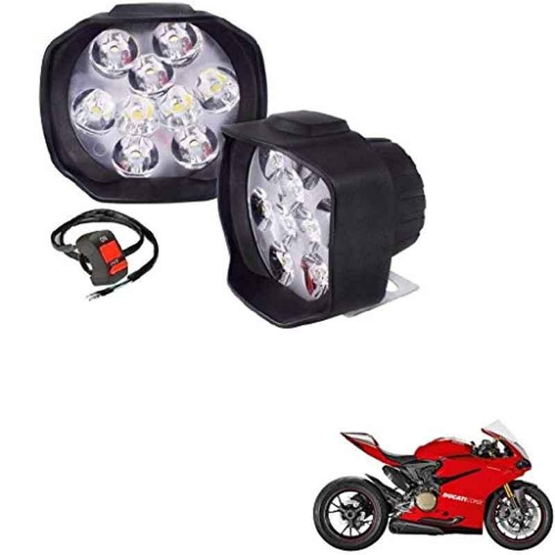 Kozdiko 2 Pcs Sheen 15W 9 LED 6000k Transformer Bumble Bee Style LED Fog Light Set for Ducati 1299 Panigale, koz_81253