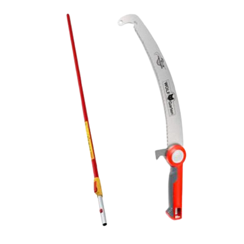 Wolf Garten Saw-Pro-370 220cm Multi-Star Power Cut Pro Pruning Saw with Telescopic Handle Combo