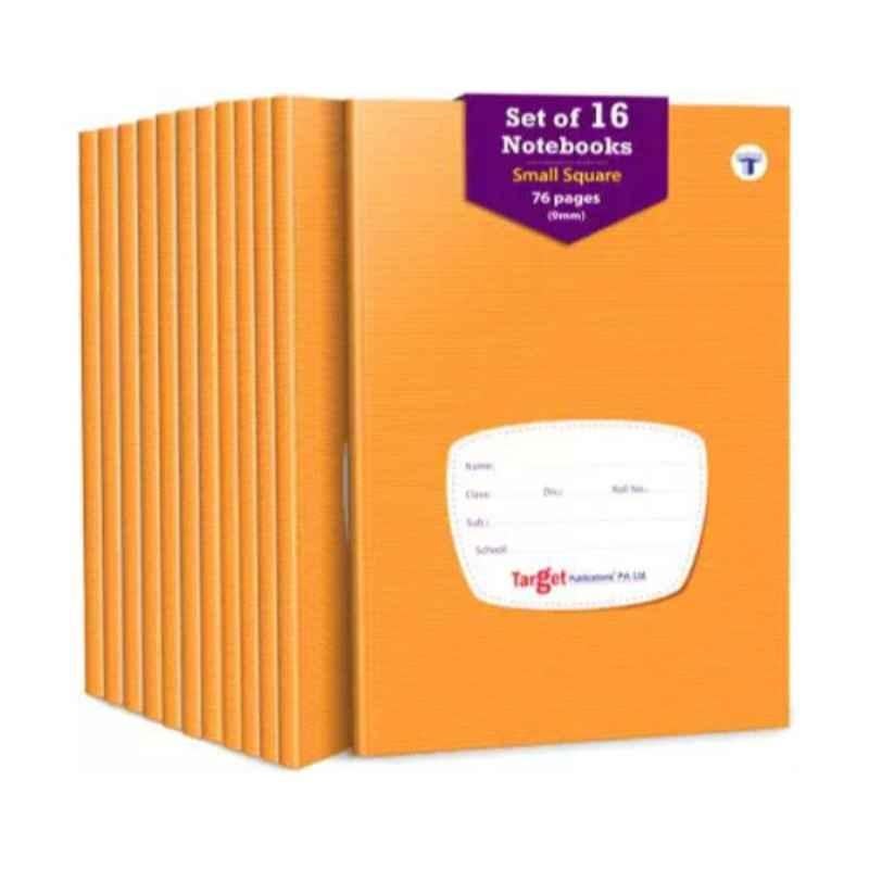 Target Publications 76 Pages Regular Small Square Math Notebooks for Kids & Students, 1295 (Pack of 16)