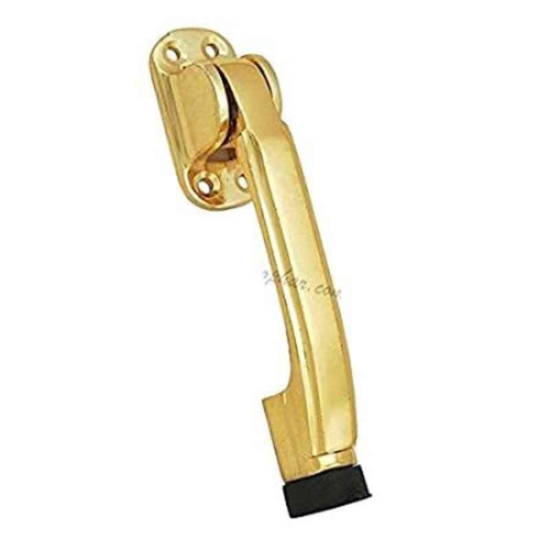 Smart Shophar 5 inch Brass Gold Meldal Door Stopper, SHA10ST-MELD-GL05-P1 (Pack of 4)