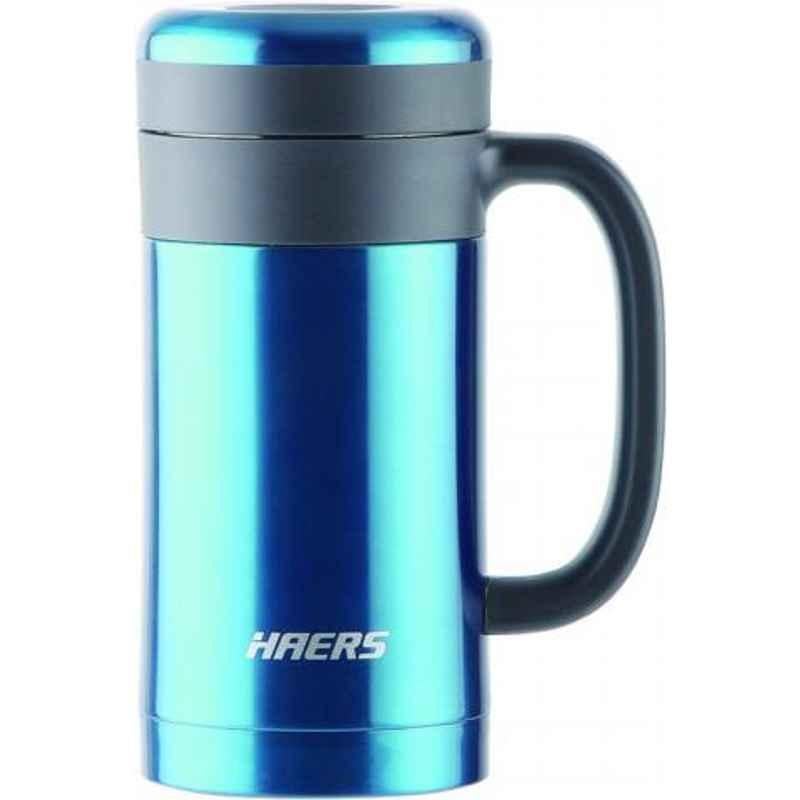 Haers 450ml Stainless Steel Blue Vacuum Mug, HBG-450-13-BLU