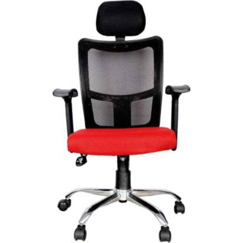 Rajpura Brio High Back Black & Red Revolving Office Executive Chair, RSE201-Black & Red