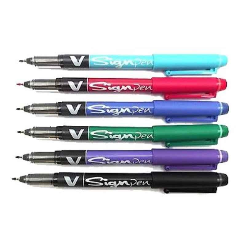 Pilot Assorted V Sign Pen, 116/836 S (Pack of 100)
