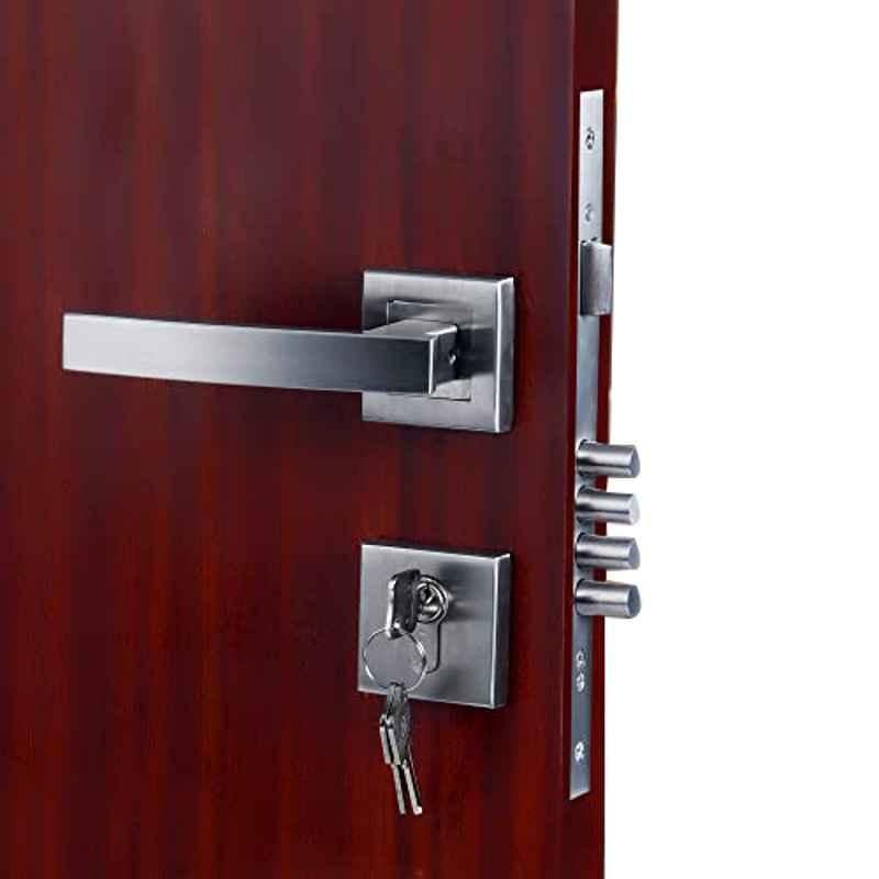 Handle Waala Rose MG308 Stainless Steel Silver One Side Key Mortise Door Lock Set