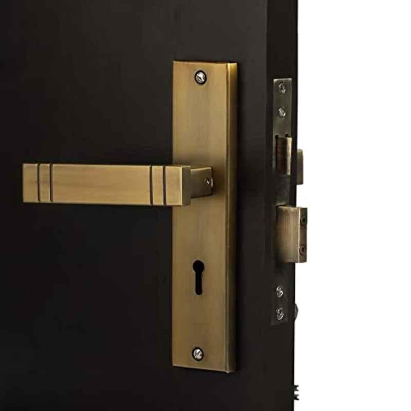 Saze 70mm â€ŽStainless Steel â€ŽAntique Finish Mortise Door Lock Set for Main Door