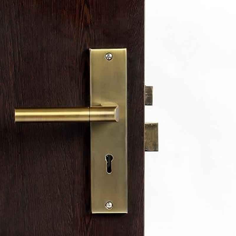 Handle Waala MG303 60mm Stainless Steel Antique Brass Finish 6 Lever Heavy Duty Mortise Door Lock Set