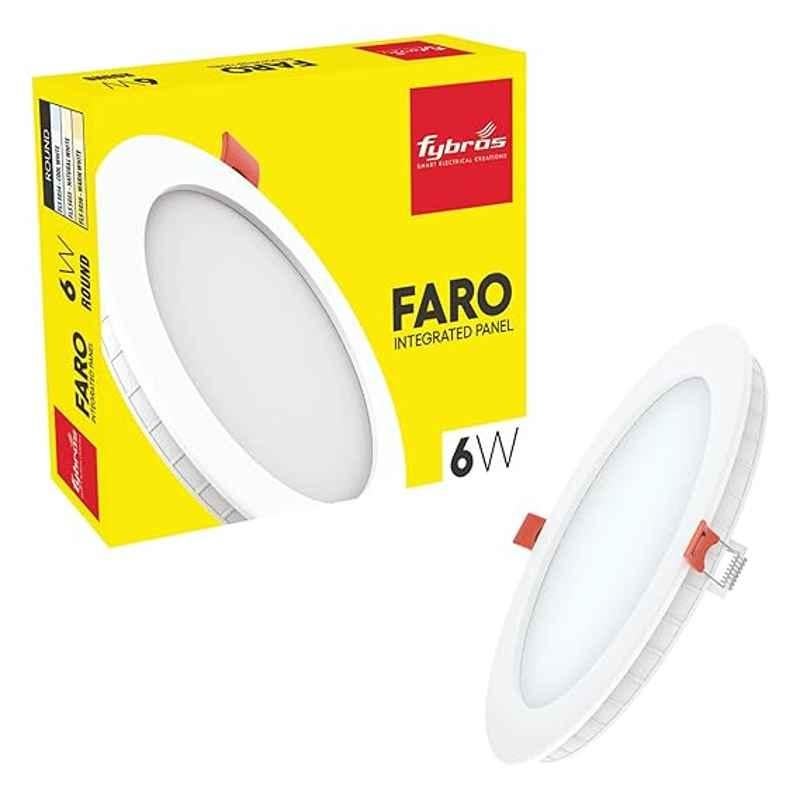 Fybros Faro 6W Polycarbonate Natural White Round LED Panel Light, FLS5055A
