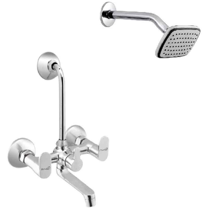 Prestige Ocean 2 Pcs Brass Chrome Finish Wall Mixer & Dolphin Shower Head Set