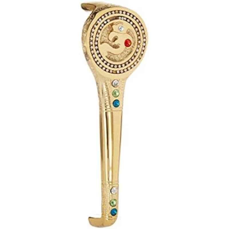 Smart Shophar 8 inch Brass Gold Om Pull Handle, SHA10PH-OM-GL08-P1 (Pack of 4)