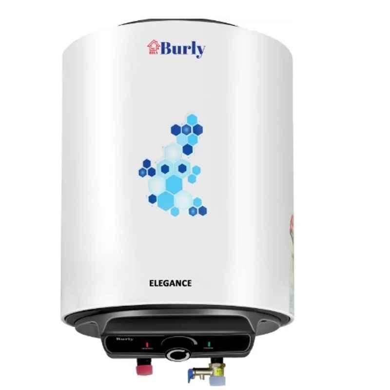 Burly ELEGANCE 10 Litre 2000W White & Black Storage Water Geyser